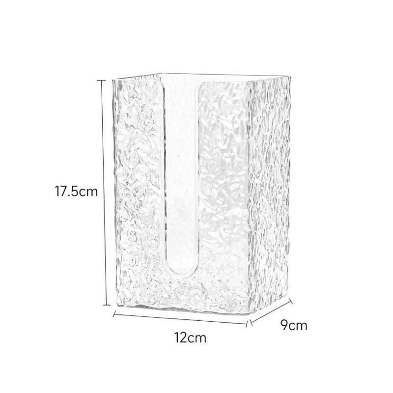 Bathroom Tissue Box Wall-mounted Paper Case Glacier Style Face Wash Towel Storage