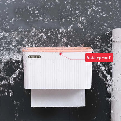 Wall Mount Toilet Paper Holder Tissue Box Waterproof Paper Towels