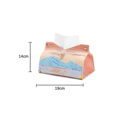 Pink Tissue Case Large Storage Oil Painting Paper Towel Box Creative Durable Napkin