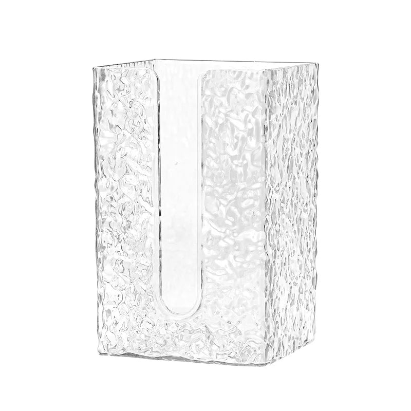 Bathroom Tissue Box Wall-mounted Paper Case Glacier Style Face Wash Towel Storage
